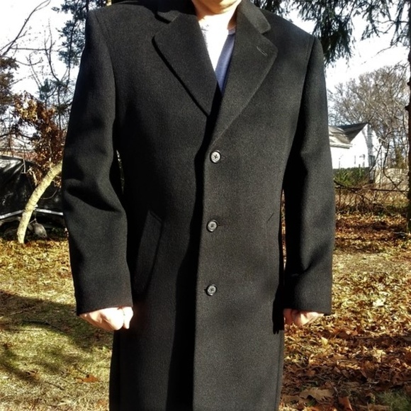 NWO Elegant Men's Black Midi Coat